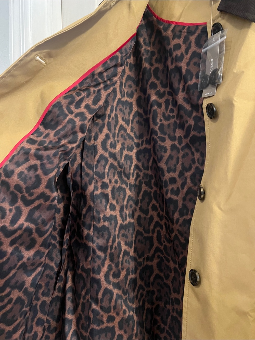 NWT J. Crew Women's Barn Jacket in cotton canvas w/ Dark Brown Collar, sz Small - Picture 8 of 9